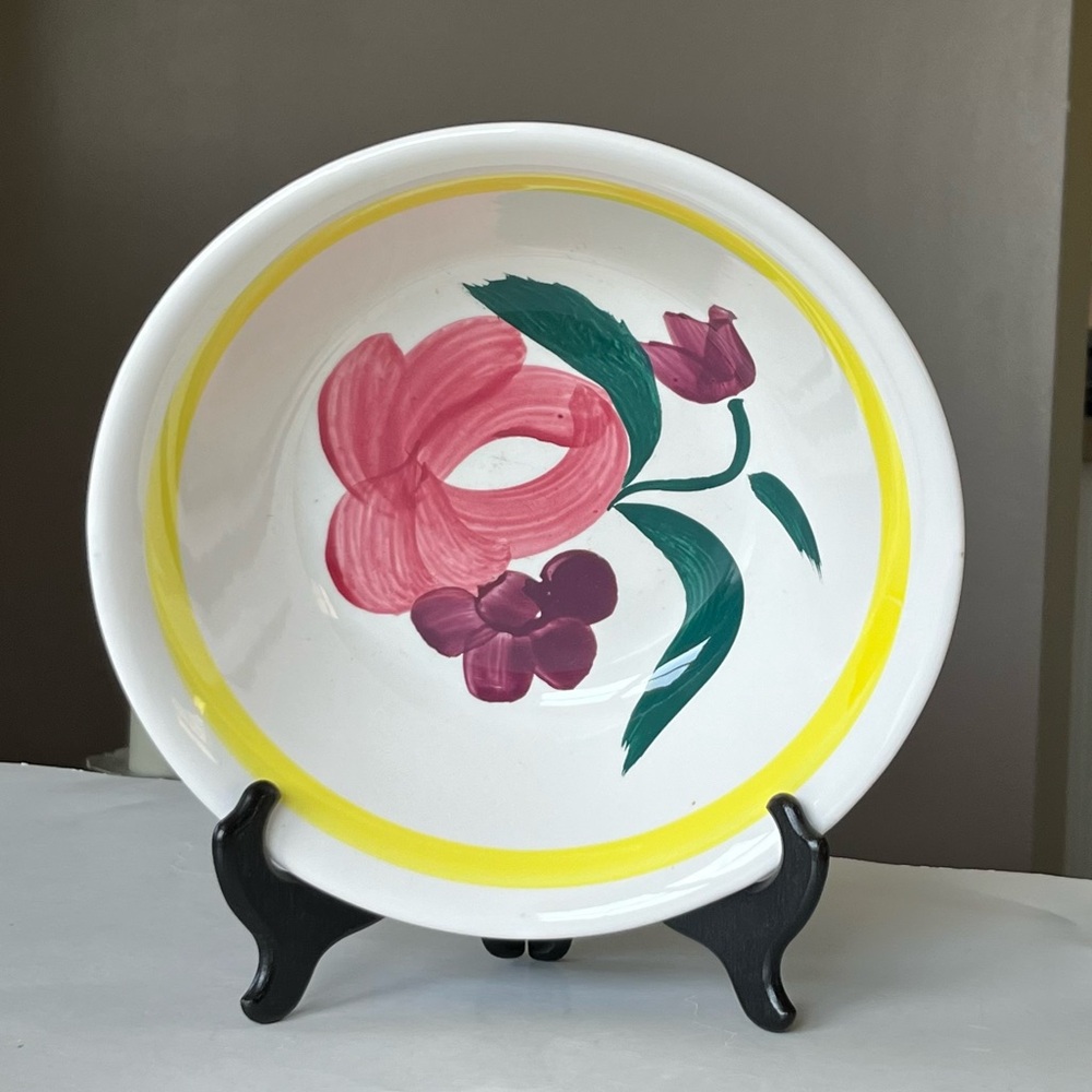 VTG Rossini Japan genuine ironstone 10 inch serving bowl hand painted